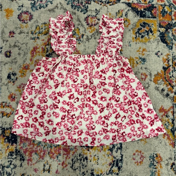 English Factory Pink Floral Ruffle Tank Top - Picture 2 of 7